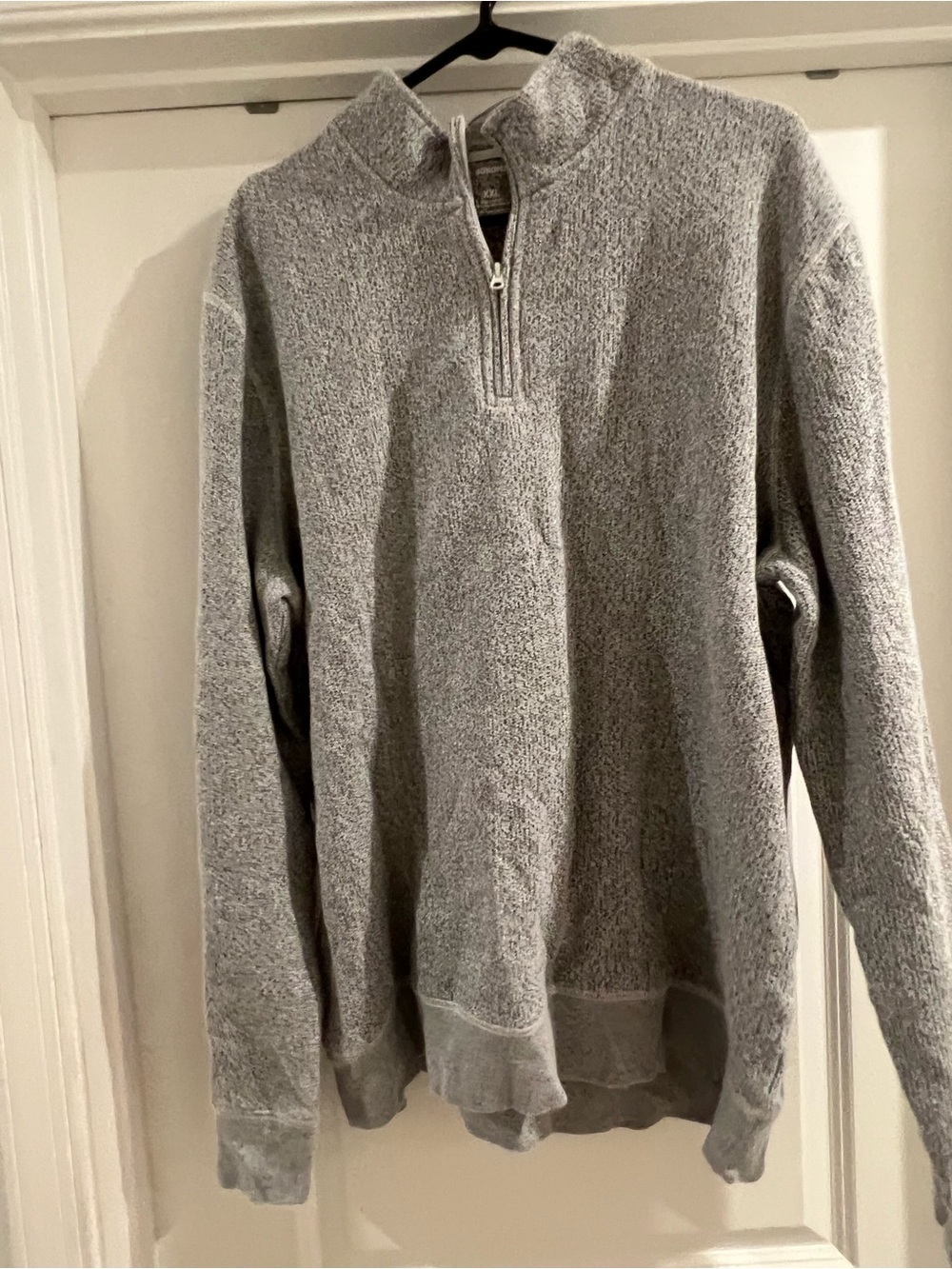 Sonoma Light Gray Quarter-Zip Pullover Sweater